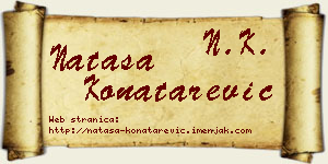 Nataša Konatarević vizit kartica